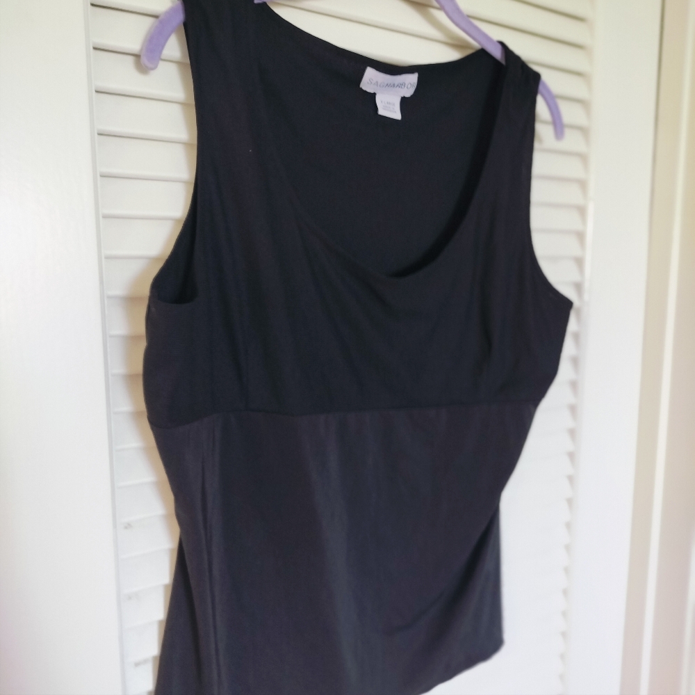 Sag Harbor XL Black Sleeveless Cami Top